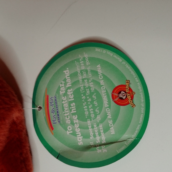 Talking Looney Tunes Plush Taz Devil 9in Tall - Picture 8 of 9